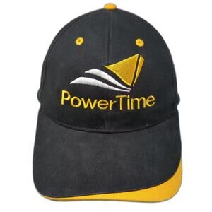 Sportsman Baseball Cap Black Yellow Hat OS Cotton Embroidered Adjustable